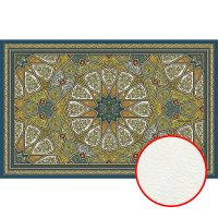 Фреска Ortograf Arabesque 33434 Фактура флок FLK Флизелин (4,4*2,8) Зеленый/Синий/Желтый, Орнамент — фото 1, Фрески