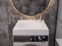 Товар: Раковина Paola Sergio 60 на стиральную машину Белая глянцевая - фото 6 Раковина Paola Sergio 60 на стиральную машину Белая глянцевая — фото 6, Раковины