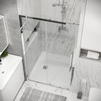 Душевая дверь Grossman Cosmo 130 100.K33.02.130.10.00 профиль Хром стекло прозрачное — фото 6, Раздвижные душевые двери