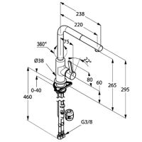 Смеситель для кухни Kludi L-ine 408510575 Хром — фото 4, Смесители для кухни