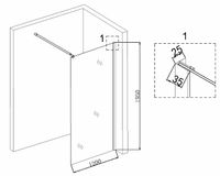Душевая перегородка Niagara Nova 120 NG-685-12BLACK профиль Черный стекло прозрачное — фото 4, Душевые перегородки