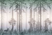 Фреска Ortograf Flora 31002 Фактура бархат FX Флизелин (4*2,7) Бежевый/Зеленый, Деревья/Животные арт-31002 (бархат FX) — фото 2, Фрески