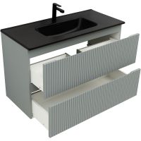 Тумба под раковину Aquanet Джейн 100 335436 подвесная Мисти грин — фото 6, Тумбы под раковину