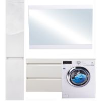 Тумба под раковину Style Line Даллас Люкс Plus 130 СС-00002352 подвесная Белая — фото 6, Мебель для ванной