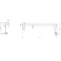 Кронштейн для верхнего душа Aquanet Static AF330-91B 261827 Черный матовый — фото 2, Кронштейны для верхнего душа