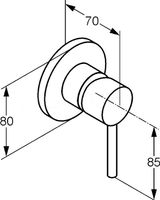 Товар: Смеситель для душа Kludi Bozz 389250576 Хром - фото 2 Смеситель для душа Kludi Bozz 389250576 Хром — фото 2, Смесители