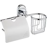 Держатель туалетной бумаги и освежителя воздуха Ростовская Мануфактура Сантехники A4020 с крышкой Хром — фото 1, Держатели туалетной бумаги