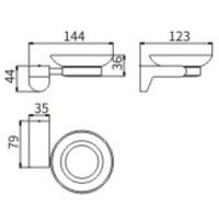 Мыльница CeramaLux Neo Хром арт-51004 — фото 2, Мыльницы