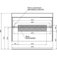 Тумба с раковиной Aquanet Бруклин 100 212599 подвесная Белая — фото 8, Тумбы с раковиной