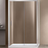 Душевой уголок Vincea Garda 150х80 VSR-1G8015CL профиль Хром стекло прозрачное — фото 1, Прямоугольные душевые уголки