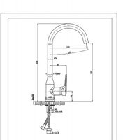 Смеситель для кухни Bravat Arden F7351385CP-RUS Хром — фото 2, Смесители для кухни