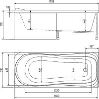 Товар: Акриловая ванна Timo Kata 170x70 KATA1770 без гидромассажа - фото 4 Акриловая ванна Timo Kata 170x70 KATA1770 без гидромассажа — фото 4, Ванны
