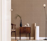 Обои Erismann Code Nature 12106-02 Винил на флизелине (1,06*10,05) Бежевый, Геометрия — фото 4, Обои для стен