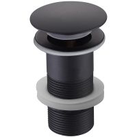 Донный клапан Aquatek AQ6000MB click-clack Черный матовый — фото 1, Донные клапаны