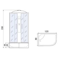 Товар: Душевая кабина Мономах XL 120x80x44 МЗ L 10000012121 без гидромассажа - фото 17 Душевая кабина Мономах XL 120x80x44 МЗ L 10000012121 без гидромассажа — фото 17, Душевые кабины