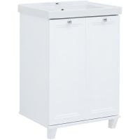 Тумба под раковину Aquanet Амели 60 261989 Белая матовая — фото 1, Мебель для ванной