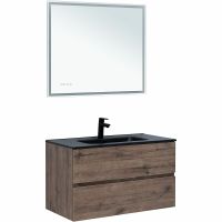 Товар: Тумба под раковину Aquanet Алвита New 90 334187 подвесная Дуб веллингтон табак - фото 11 Тумба под раковину Aquanet Алвита New 90 334187 подвесная Дуб веллингтон табак — фото 11, Тумбы под раковину