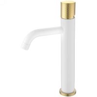 Смеситель для раковины Boheme Stick 122-WG.2 Белый Золото — фото 1, Смесители