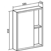 Зеркальный шкаф Runo Эко 52 УТ000001833 Лиственница — фото 5, Зеркальные шкафы в ванную
