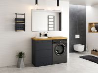 Зеркало Brevita Mars 120 MARS-02120-ЧмП Черное — фото 3, Мебель для ванной