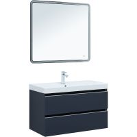 Тумба под раковину Aquanet Вега 90 329592 подвесная Маренго — фото 14, Тумбы под раковину