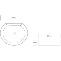 Раковина-чаша Ceruttispa 40 CR7088 СТ9591 Белая — фото 3, Раковины накладные