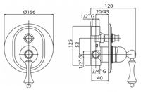 Смеситель для душа Cezares Margot MARGOT-VDIM-01-M Хром — фото 2, Смесители