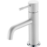 Смеситель для раковины Boheme Uno 461-WCR Белый матовый Хром — фото 1, Смесители