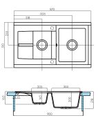 Кухонная мойка Aquaton Делия 87 1A716232DE230 Серая — фото 4, Кухонные мойки