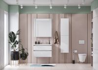 Тумба под раковину Roca The Gap 80 A857399806 подвесная Белый глянец — фото 14, Мебель для ванной