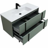 Тумба под раковину Allen Brau Reality 100 1.32007.CGM подвесная Олива матовая — фото 48, Тумбы под раковину