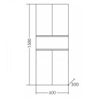 Товар: Шкаф пенал СанТа Марс 60 700310 подвесной Белый - фото 4 Шкаф пенал СанТа Марс 60 700310 подвесной Белый — фото 4, Пеналы для ванной комнаты