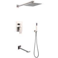 Душевая система Ростовская Мануфактура Сантехники SUS129-2S Нержавеющая сталь — фото 1, Душевое оборудование. Душевая программа