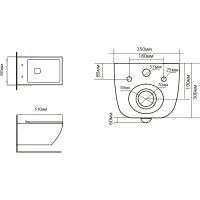 Товар: Унитаз Black&White Universe W-730 730W00 подвесной с сиденьем Микролифт - фото 9 Унитаз Black&White Universe W-730 730W00 подвесной с сиденьем Микролифт — фото 9, Унитазы