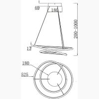 Подвесной светильник Maytoni Modern Nola MOD100PL-L47W Белый — фото 4, Подвесные светильники