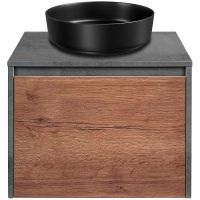 Тумба под раковину Vincea Mesa 60 VMC-2MS600TB подвесная T.Oak  Beton — фото 3, Тумбы под раковину