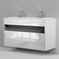 Тумба под раковину AM.PM Func 120 M8FFUX1201WG подвесная Белая глянцевая — фото 8, Тумбы под раковину