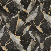 Обои Fipar Gold R 23601 Винил на флизелине (1,06*10,05) Серый/Золото/Черный, Мрамор — фото 1, Обои для стен