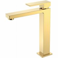 Смеситель для раковины Boheme Qubic 472-G Золото глянцевое — фото 1, Смесители