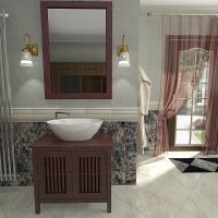 Зеркало Orange Capri 75 OCN-75ZS Орех — фото 2, Мебель для ванной