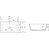 Раковина Abber Rechteck 50 AC2203MB Черная матовая — фото 5, Раковины накладные