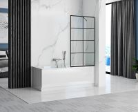 Товар: Шторка на ванну Ceruttispa Muza 80x140 MUZA F80 9283 профиль Черный стекло прозрачное - фото 6 Шторка на ванну Ceruttispa Muza 80x140 MUZA F80 9283 профиль Черный стекло прозрачное — фото 6, Неподвижные шторки для ванной