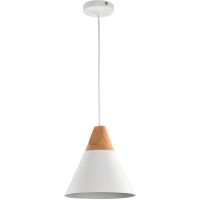 Подвесной светильник Maytoni Pendant Bicones P359-PL-01-W Белый Светлое дерево — фото 1, Подвесные светильники