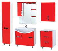 Шкаф пенал Bellezza Лагуна 35 R 4622107081032 R Красный Белый — фото 2, Мебель для ванной