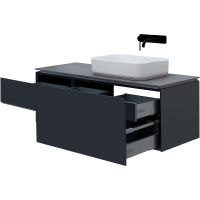 Тумба под раковину Allen Brau Infinity 120 R 1.21008.AM подвесная Антрацит матовый — фото 10, Тумбы под раковину