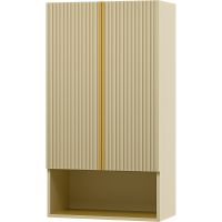 Товар: Подвесной шкаф Brevita Vega 60 VEG-08060-031 над стиральной машиной Бежевый матовый Золото - фото 2 Подвесной шкаф Brevita Vega 60 VEG-08060-031 над стиральной машиной Бежевый матовый Золото — фото 2, Мебель для ванной