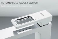 Смеситель для раковины Gappo G17-8 G1017-2 Белый Хром — фото 6, Смесители для раковины