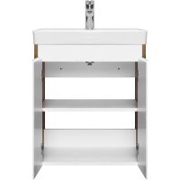 Товар: Тумба под раковину Aquaton Сканди Doors 55 1A278801SDZ90 Белый глянец, Дуб рустикальный - фото 6 Тумба под раковину Aquaton Сканди Doors 55 1A278801SDZ90 Белый глянец, Дуб рустикальный — фото 6, Мебель для ванной