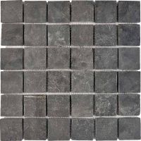 Каменная мозаика из сланца Pixmosaic Slate Black PIX298 30,5x30,5 см — фото 1, Мозаика