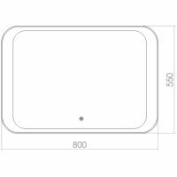 Товар: Зеркало Silver Mirrors Indigo 80 ФР-00001702 с подсветкой с сенсорным выключателем и подогревом - фото 3 Зеркало Silver Mirrors Indigo 80 ФР-00001702 с подсветкой с сенсорным выключателем и подогревом — фото 3, Зеркала в ванную комнату